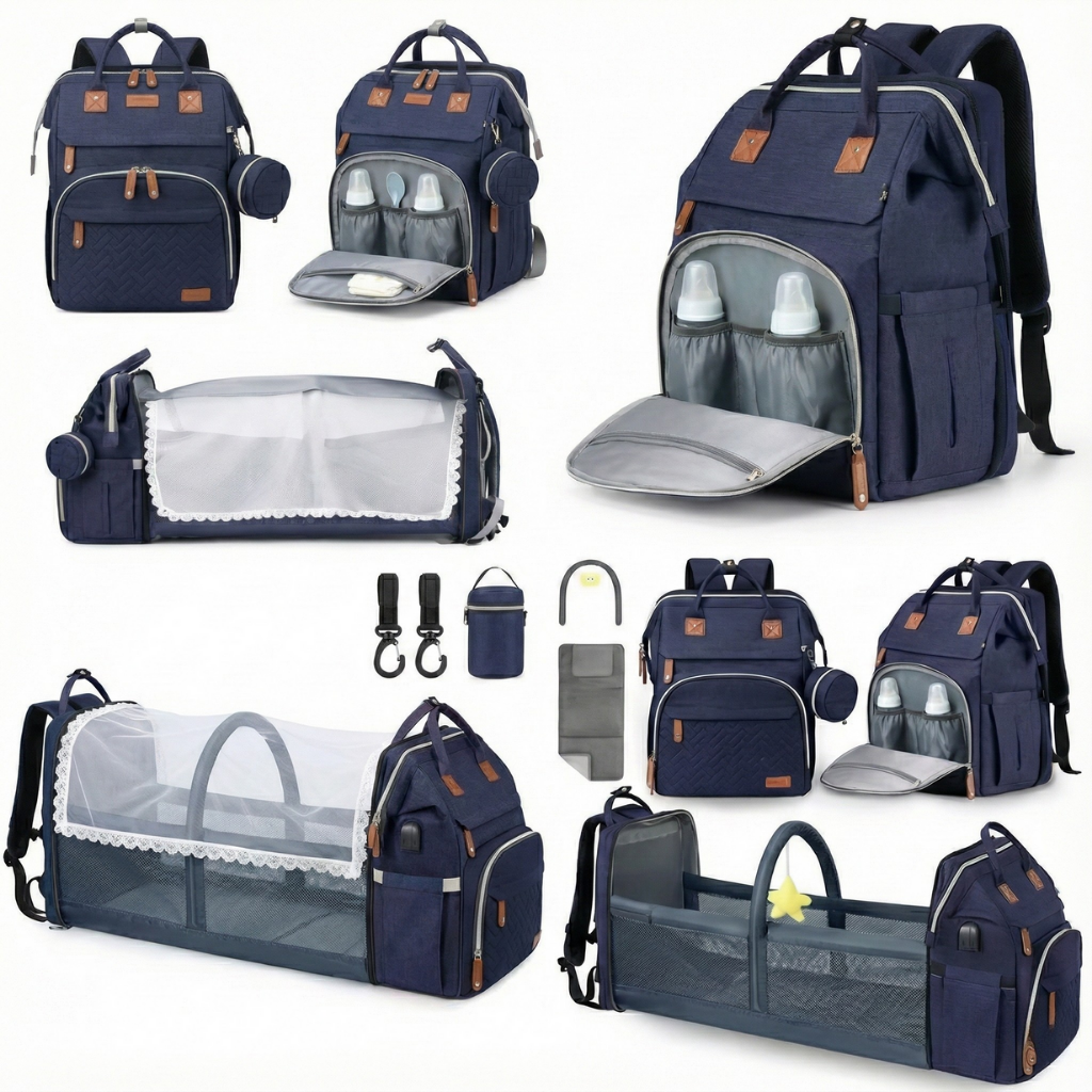 BabyGo Pro – Wickeln, schlafen, losziehen – alles in einem Rucksack.